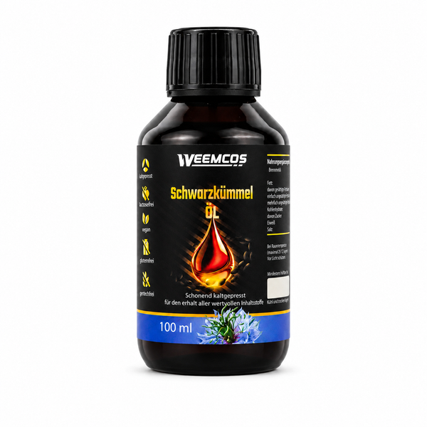 Schwarzkümmelöl 100ml kaltgepresst kaufen Schweiz – Weemcos Nutrition