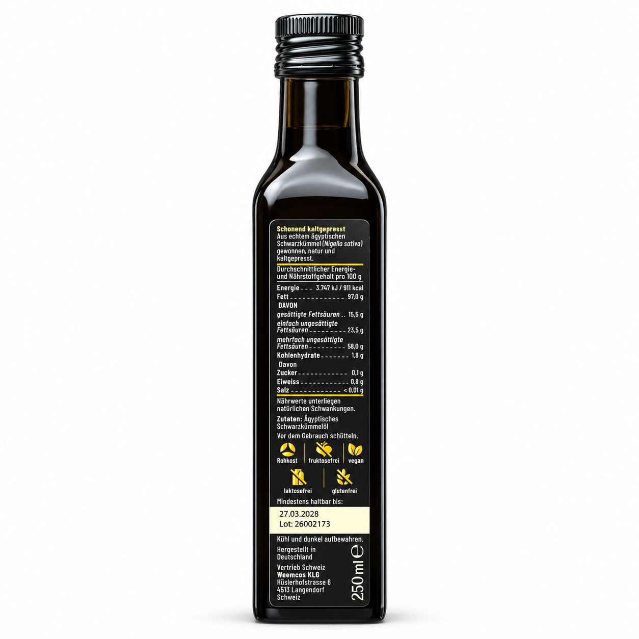 Flasche Rückseite